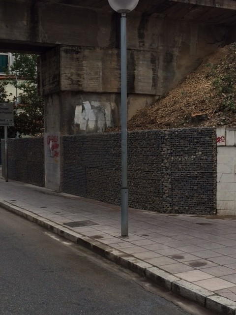 Muro de gaviones terminado