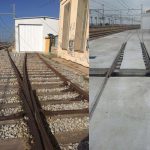 Antes y después hormigonado vías de servicio en Estación de RENFE de Mataró
