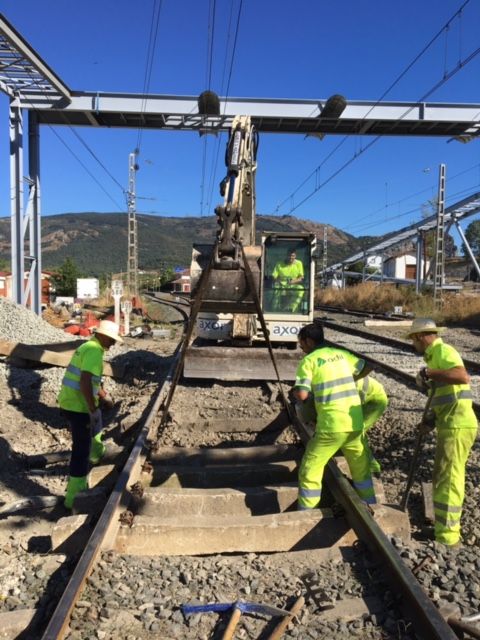 Sustitución de traviesas de madera por traviesas monoblock de hormigón
