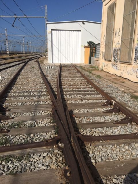 Vista departe de la zona de vías previa al hormigonado de plataforma de hormigón