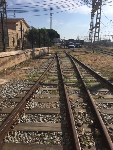 Vista de otra zona de vía previa al hormigonado de plataforma de hormigón