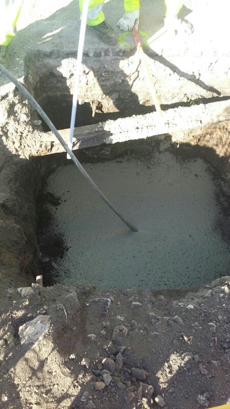 Vibrado del hormigón de llas cimentaciones